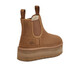 Ugg Autumn Women's Casual Comfort Couleur continue Couleur épaisse semelle Bottes de neige Chimney Fashion Chelsea Boots 1134526 Che Maroon 37
