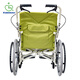 Kawamura, Japan, wheelchair, folding lightweight manual cart, elderly wheelchair, can be pushed, can be carried on large wheels, solid tire AY-18 bright green