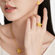 
Chow Tai Fook Golden Wire Butterfly Butterfly Golden Stud Earrings (working fee of 360) about 2.35g EOF1371