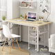 Huakaizhixing computer desk folding table home desk desktop computer desk study desk BGZ660 single layer yellow wood grain 1.2M