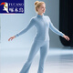 Woodpecker adult sports suit female yoga practice suit Delong girls advanced Chinese dance Pilates autumn and winter daily wear sky blue suit 120