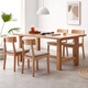 Genji Muyu solid wood dining table large size simple oak table and chairs log dining table table for eating at home