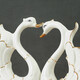 Pameiju Adornos de cisne Cerámica Decoración del hogar Sala de estar Gabinete de vinos de la televisión Aper Artitudes de regalo Pequeño cisne
