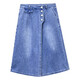 Xuan Chun Women's Outer Wearing Over Knee Shorts Six-Cross Pants Denim Wide Legs Women's Summer Thin High Waist Skirt Pants Loose 831# Blue L