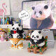 Joint Creative Panda Flower Building Block Assembly Spielzeug Model Panda Menglan Girl Desktop Orament Girl Chinese Valentinstag Geburtstagsgeschenk Gruß Blumen [983 Getreide] mit Bodenbrett