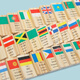 Chengliu Domino Children's Early Education and Intellectual Development Toys Kindergarten Montessori Chinese Characters Digital Building Blocks Boy and Girl 100 National Flag Domino Single-sided Domino