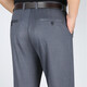 Junxinniao (junxinniao) sommer dünne dünne mittlere und ältere Freizeithosen hohe Taille losen Nicht-Eisen-Anti-Falten-Businesshosen Gerade Stretch Men's Hosen 687# Blau Größe 34 = 2 Fuß 7 Taillenumfang