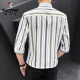 Woodpecker (TUCANO) shirt men's spring new striped men's casual versatile fashion simple centre-sleeved shirt top men's clothing DC679 white XL (about 120-135 Jin [Jin equals 0.5 kg] can be worn)