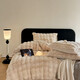 Arctic velvet milk velvet four-piece set winter warm rabbit velvet quilt cover bed sheets and bed cover single three-piece set double bedding Rice apricot [added velvet thickened, suitable for naked sleeping] 1.2m sheet three-piece set-quilt cover 1.5x2.0m