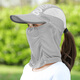 Summer sun protection mask full face ice silk sun protection mask for men and women outdoor cycling and fishing breathable sunshade neck protection face mask for men - light gray