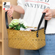 
Qushengyuan bamboo basket rectangular Japanese-style seaweed woven storage basket rattan bamboo storage basket rectangular desktop storage basket HC844-H-L
