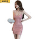 Jingya Nightclub Sexy Women's Clothing 2023 Nouveau costume 2023 Vêtements féminins tendance Nouvelles nocturnes Scène sexy Dance Low Cut Powder Sweet S