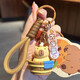 Kapibara keychain red cute cute little capybara bag pendant women's fashion car key chain pendant Kapibara relaxed dolphin