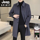 Jeep Spirit doppelseitige Wolljacke Herren Langer Wollschatzschicht Herbst und Winter verdickter Liner Kaschmirschicht Herren neues Produkt Ly2316 Marine (doppelseitiger Wollkaschmir) mittlerer Länge M (95-115jin [Jin gleich 0,5 kg]))