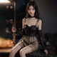 
Feimu sexy pajamas female-grade dirty temptation perspective wedding dress couples stimulate sexual intercourse thong crotch perverted character pure love newly married 6630 veil + dress + neck ring + uniform size