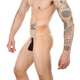 Clevere -Menmode -Männer unsichtbarer Tanga Tanga Niedrige Taille unsichtbare Dessous transparentes Gürtel sexy 1 schwarz l (73,5-80 cm)