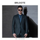 Brloote/Barout men's suit tops Business casual wool floral suit jacket Autumn clothing Dark green 170/92A