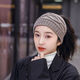 Lan Manya's zodiac year woolen warm headband for women winter wide-brimmed forehead scarf to cover white hair hat knitted headband hood khaki