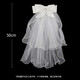 Bo Na Ling Bridal Veil Confession Proposal Receipt Certificate Bow Knot Cover Hair Clip Little Fairy Photo Photo Props Large Bow Knot Veil [About 50cm long]