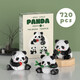Chaolechuang Tendencia nacional Flower Panda Modelo Bloque de construcción Asamblea de niños Adultos Niños para niños Panda 3 formas de jugar 983 piezas + almohadillas auxiliares