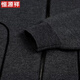 Hengyuanxiang 2025 Spring- und Herbstdünn-Strickjacke mit Wolljacke für Männer mittleren Alters Strickpullover für Männer ET601 GRAU M 165