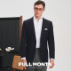 FULL MONTY羊毛西装男士休闲修身西服外套蓝色商务职业男单西 藏青色1207 54