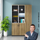 ZHONGWEI File Cabinet Staff Cabinet Bookcase File Cabinet Plate Glass Storage Wooden Office Cabinet Information Cabinet Three Doors 1.2 Meters