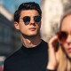 
Mr. Bu Tong Dawei, the same style as the spring and autumn machine-washable wool sweater for men's sweater solid color knitted base shirt [small turtleneck] piano black L /175