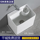 GuanMu ceramic mop pool household balcony bathroom floor row mop pool mop pool side row with drain and dehydration basket Taiwan-controlled automatic drain 46 cm with drain Taiwan-controlled straight edge Taiwan-controlled with extended faucet