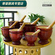 RSRDDY pounding barrel Dai flavor chicken feet pounding vegetables whole wood pounding mortar jar household garlic pounding solid wood pepper grinding barrel pounding bowl No. 6 No. 12 inner depth 23 miles, diameter 30 miles