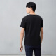 HLA Hai Lan House short-sleeved T-shirt men's summer round neck solid color simple embroidered logo short T men's model HNTBJ2R142A black (E2) 175/92A (50)