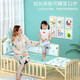 Yubeile crib multi-functional bb baby bed solid wood paint-free shaker newborn removable children's splicing with diaper table 5-piece bedding set + nursing table