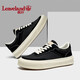 Maple Leaf (leaveland) men's shoes for summer new products, comfortable and breathable canvas shoes for men, simple and versatile thick sole heightened outdoor casual shoes for men, black (leather shoe size) 42