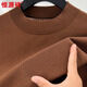 Hengyuanxiang wool + mulberry silk sweater men's half turtleneck autumn and winter bottoming sweater black 180/96A
