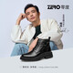 Zero Zero Martin Boots Winter New Black Lace-up Fleece Warm Leather Business Men's Boots Thick Sole Outdoor Boots Men Black [Wear-resistant Rubber Outsole] 42
