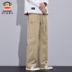Big Mouth Monkey (Paul Frank) Native An Yesk Veste de bataille Trendy Brand Working Pants Men's Automne Loose Sports Pantalon Pantalon Pantalon polyvalent Men Pantalon long Pantalon 9885H Khaki [Authentique officiel] M [suggéré 85-100jin [Jin est égal à 0,5 kg]]]