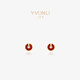Ten Thousand Li (YVONLI) Ten Thousand Li signed earrings for women 2024 new style earrings for women high-end earrings cinnabar red