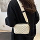 Frauen Mode vielseitig ein Schulter-Cross-Body-Tasche High-End-Nischendesign Diamant gesticktes Faden kleiner quadratischer Baohao 6215 Beige White