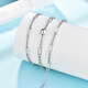 Platinum women's chain with ball Bing PT950 cross necklace fashionable platinum necklace women's O-shaped chain bead pendant. Priced by gram, please contact customer service before bidding for gold price.