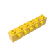 
Domestic building block parts 1x6 5-hole brick compatible 3894 small particle MOC plug-in parts Light gray 5 pieces
