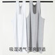 Yiershuang [100% Cotton] Vest Men's Ribbed Slim Fit Bottoming Shirt 2 Pack