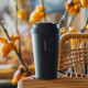 Verrouiller (verrouillage / verrouillage) Rencontrez l'isolation Yuanqi et la tasse de café froid couverture de rebond des hommes et des femmes Beauté Water Cup 400ml Black LHC3271BLK Black 400ml