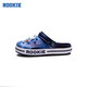 ROOKIE children's shoes for boys and girls, summer new children's beach toe-cap sandals, with 6 cartoon buckles, feather white/midnight blue 29 30, suitable for feet 18-18.5cm long