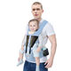 One-piece baby strap baby waist stool lightweight, four seasons multi-function front-held front and rear dual-purpose summer baby-carrying artifact light blue