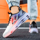 GUQIAN men's shoes 2025 new sports and leisure running air cushion shock absorption junior high school students' height-enhancing dad shoes trendy shoes men TK757 gray orange 40 (250mm)