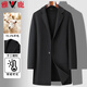 Yalu Sheep Wool Double-sided Wool Coat Men's Mid-Length Autumn and Winter Slim Windbreaker Men's Wool Coat