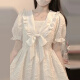 Jinpeng Adolescente Girl Girl Big Children Vestido de 13 a 15 años estudiante de secundaria grande de la escuela secundaria de 12 años Summer Summer NUEVO ALIMO 1315 Junior High School Apricot Color s Recomendado 75-90 Jin [Jin iguala 0.5 kg]