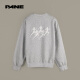 
PANEPANE 2024 autumn new round neck sweatshirt long-sleeved casual pullover letters loose light gray top for men and women light grey9767 S