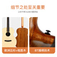 Enya X0 Folk Gitarre Travel Anfänger Jungen Mädchen Kinder Einführung Guitar Intelligence Agency EA-X0/41 Zoll/Block Holzfarbe