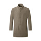 
Seven Wolf Woolen Coat Men's Coat New Winter Stand Collar Clean Color Woolen Medium-Length Commuting Casual Men's Clothing 702 (Dark Apricot) 2XL 180/96A